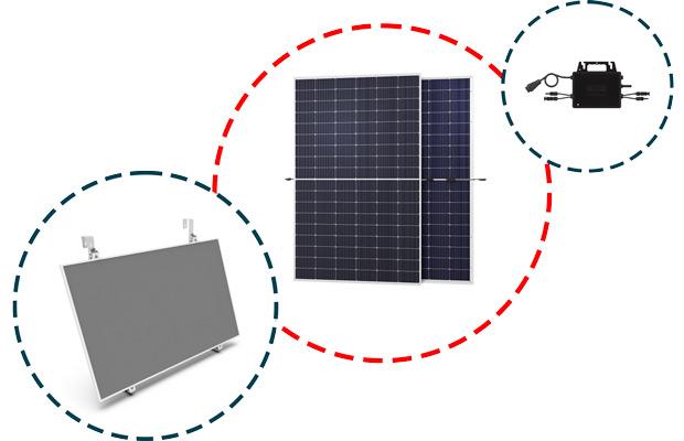 sistema fotovoltaico da balcone rossato